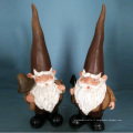 Gnome de jardin Statue Décoration Standing Polyresin Forest Dwarf -S / 2